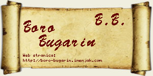 Boro Bugarin vizit kartica
